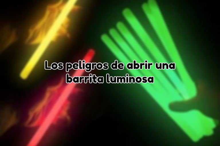Peligro de abrir barrita luminosa