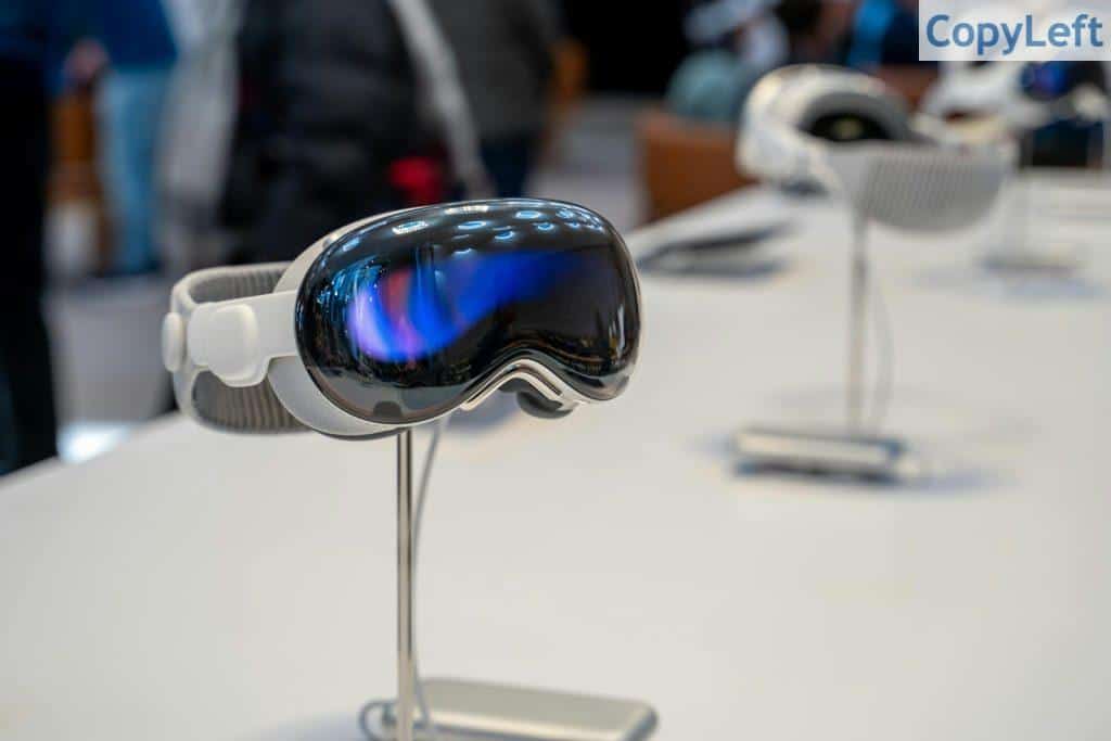 a pair of goggles sitting on top of a table