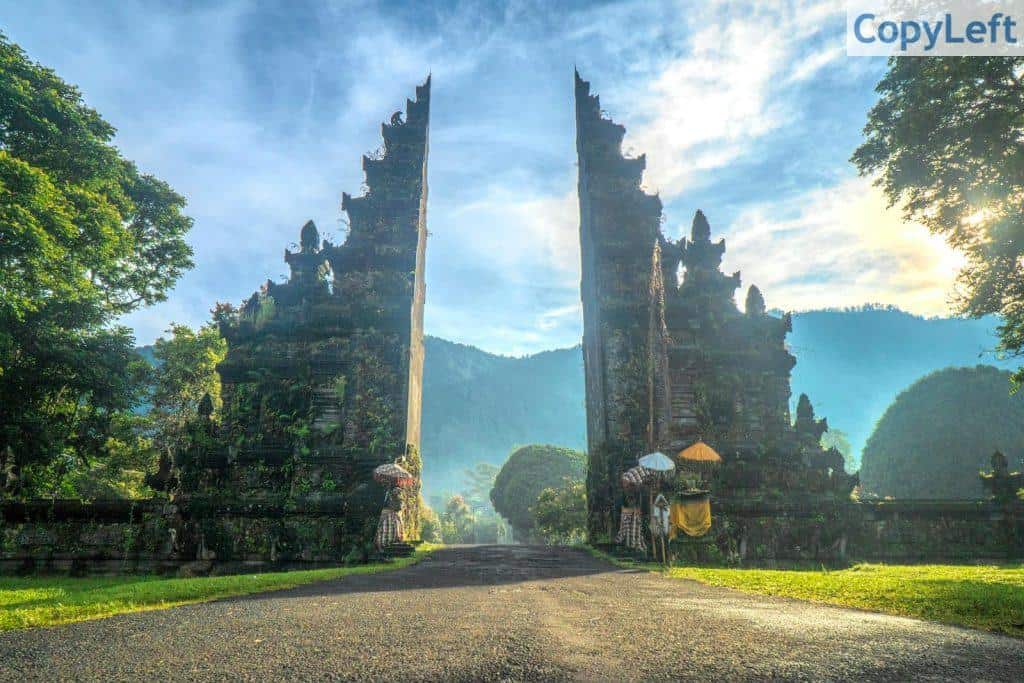 Handara Gate Uner Blue Sky